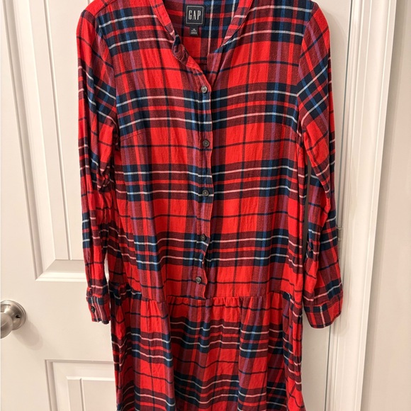 GAP Red and Blue Plaid Dress - Picture 1 of 2